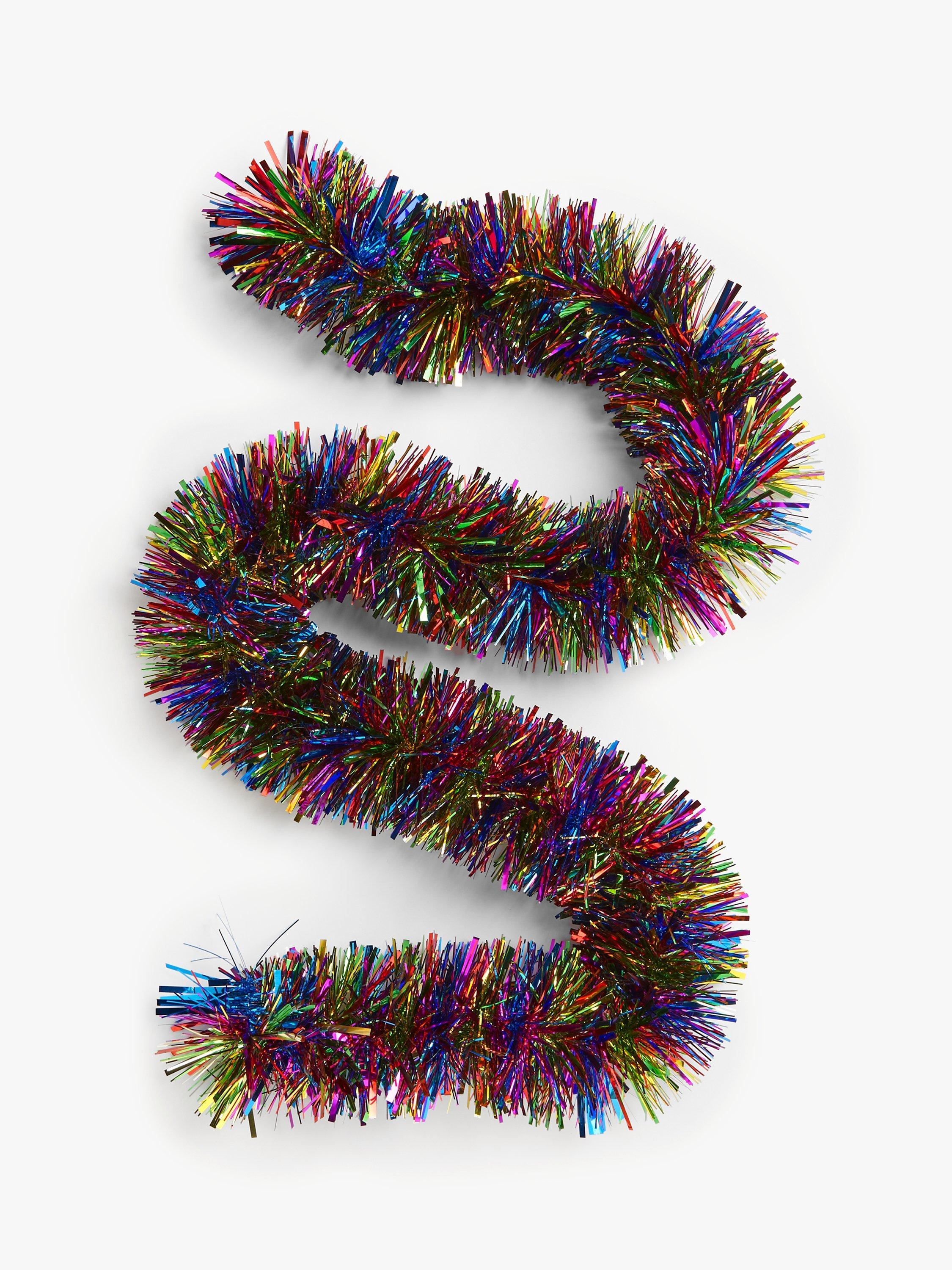 John Lewis & Partners Rainbow Stripe Tinsel