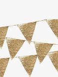 Talking Tables Luxe Gold Glitter Bunting, 3m