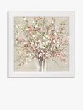 John Lewis Asia Jensen 'Peach Blossom' Hand-Finished Framed Floral Print, 81 x 81cm, Pink/Multi