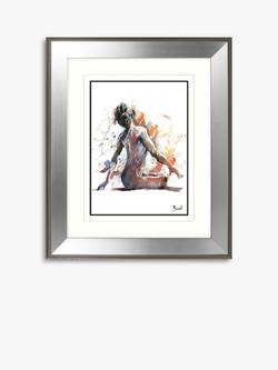 John Lewis Joanne Boon Thomas 'Sitting Nude' Framed Print & Mount, 60.5 x 50.5cm, Multi, Multi