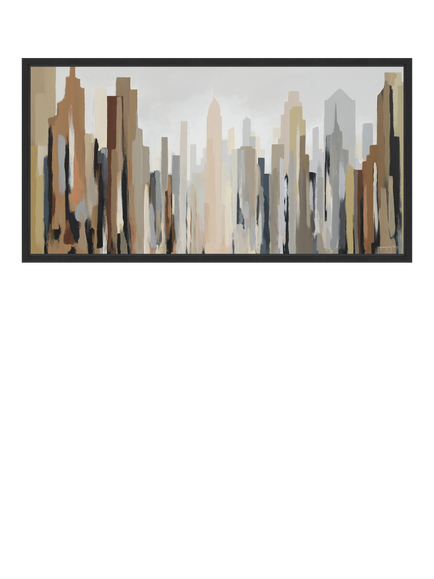 John Lewis Gregory Lang 'New York Skyline' Framed Canvas, 66 x 126cm, Brown/Multi, Brown/Multi