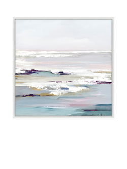 John Lewis Valeria Mravyan 'Purple Tides II' Framed Canvas Print, 106 x 106cm, Purple, Purple