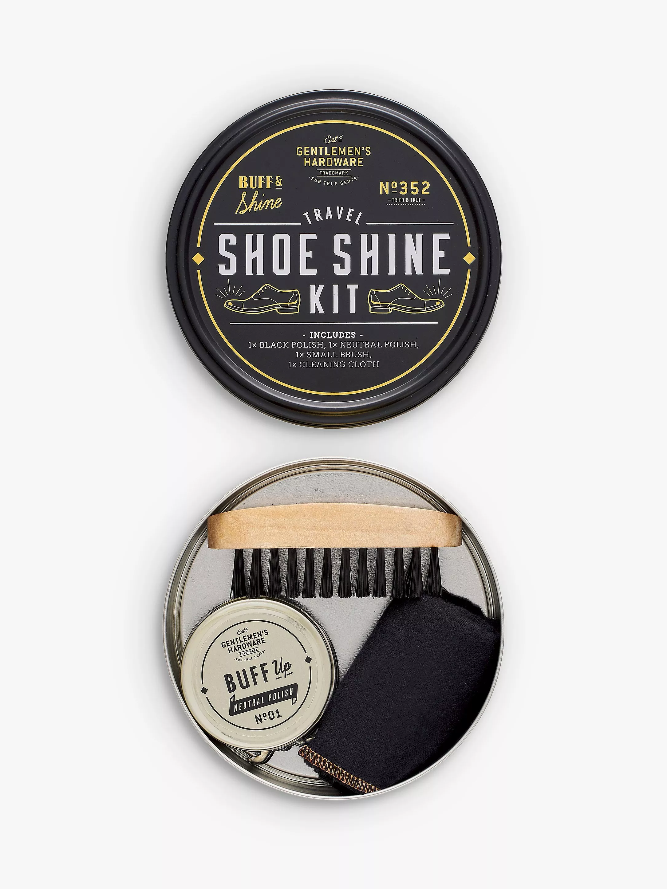 Gentlemen s Hardware Travel Shoe Shine Tin