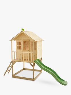TP Toys Hill Top Tower Playhouse & Slide, Natural