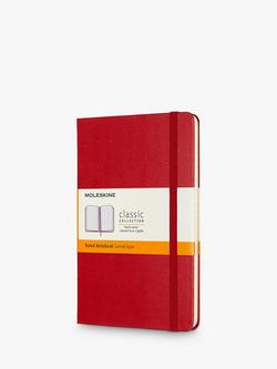 Moleskine Medium Hardcover Ruled Notebook, Scarlet Red
