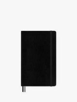Moleskine Large Expanded Soft Cover Ruled Notebook, Black, Black