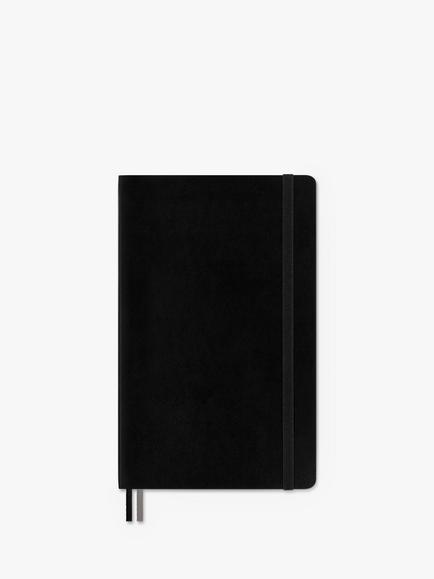 Moleskine Large Expanded Soft Cover Ruled Notebook, Black, Black