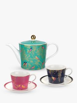 Sara Miller Chelsea Collection 1.1L Teapot & Tea Cup & Saucer Gift Set, Multi, Multi