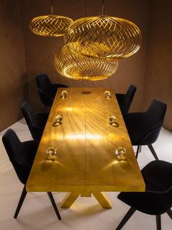 Tom Dixon Spring LED Medium Ceiling Light - view 2, Gold/Brass