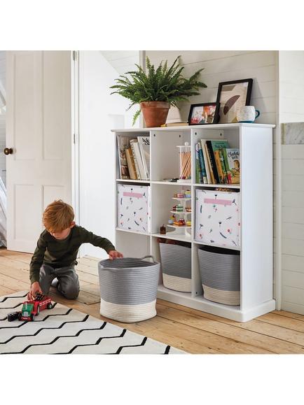 Great Little Trading Co Rope Storage Basket - view 2, Ivory/Grey