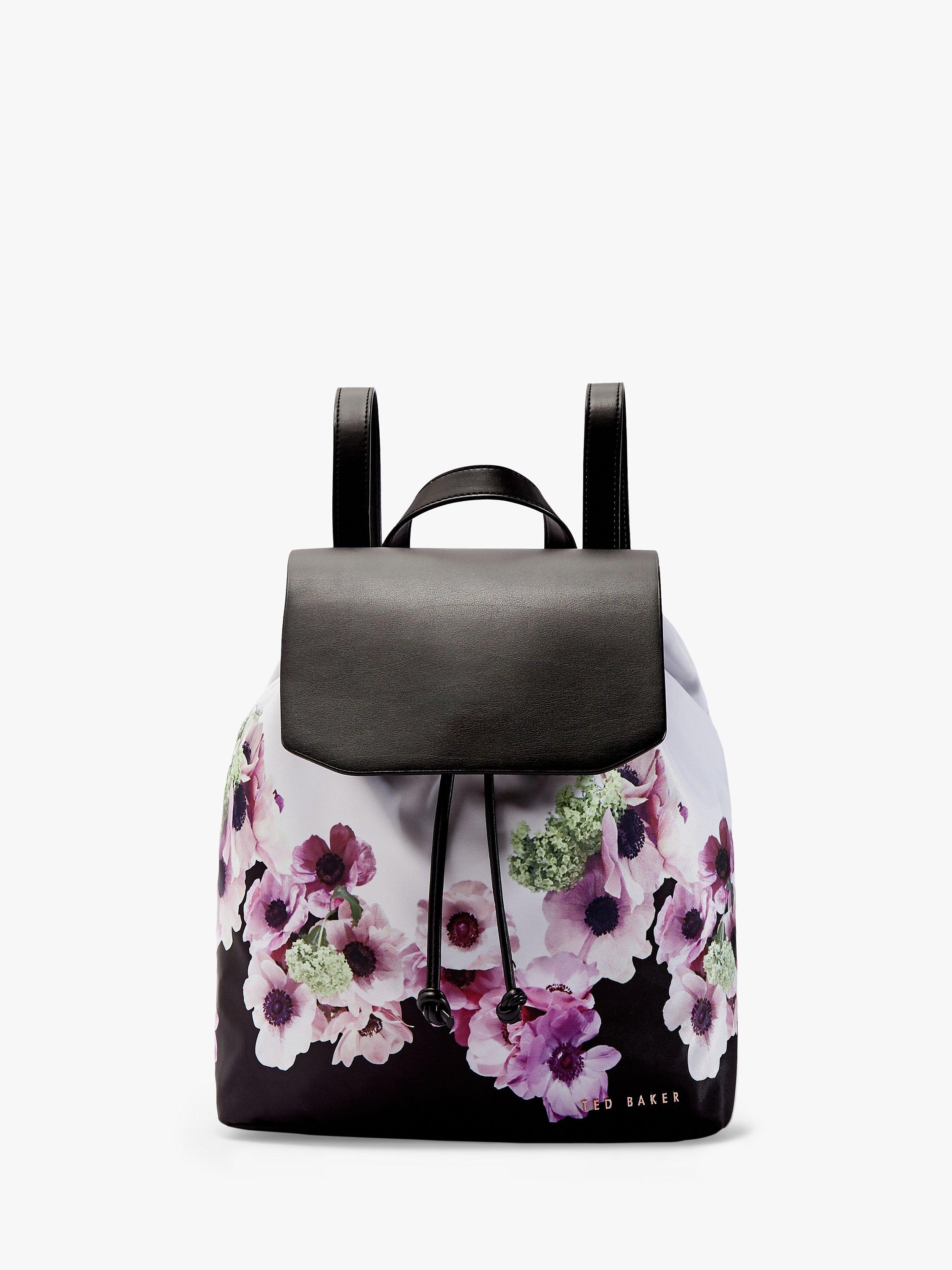 Ted Baker Ursulaa Drawstring Backpack Black Floral