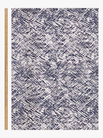 Montreux Fabrics Exclusive Abstract Diamond Overlay Jersey Fabric, Navy, Navy