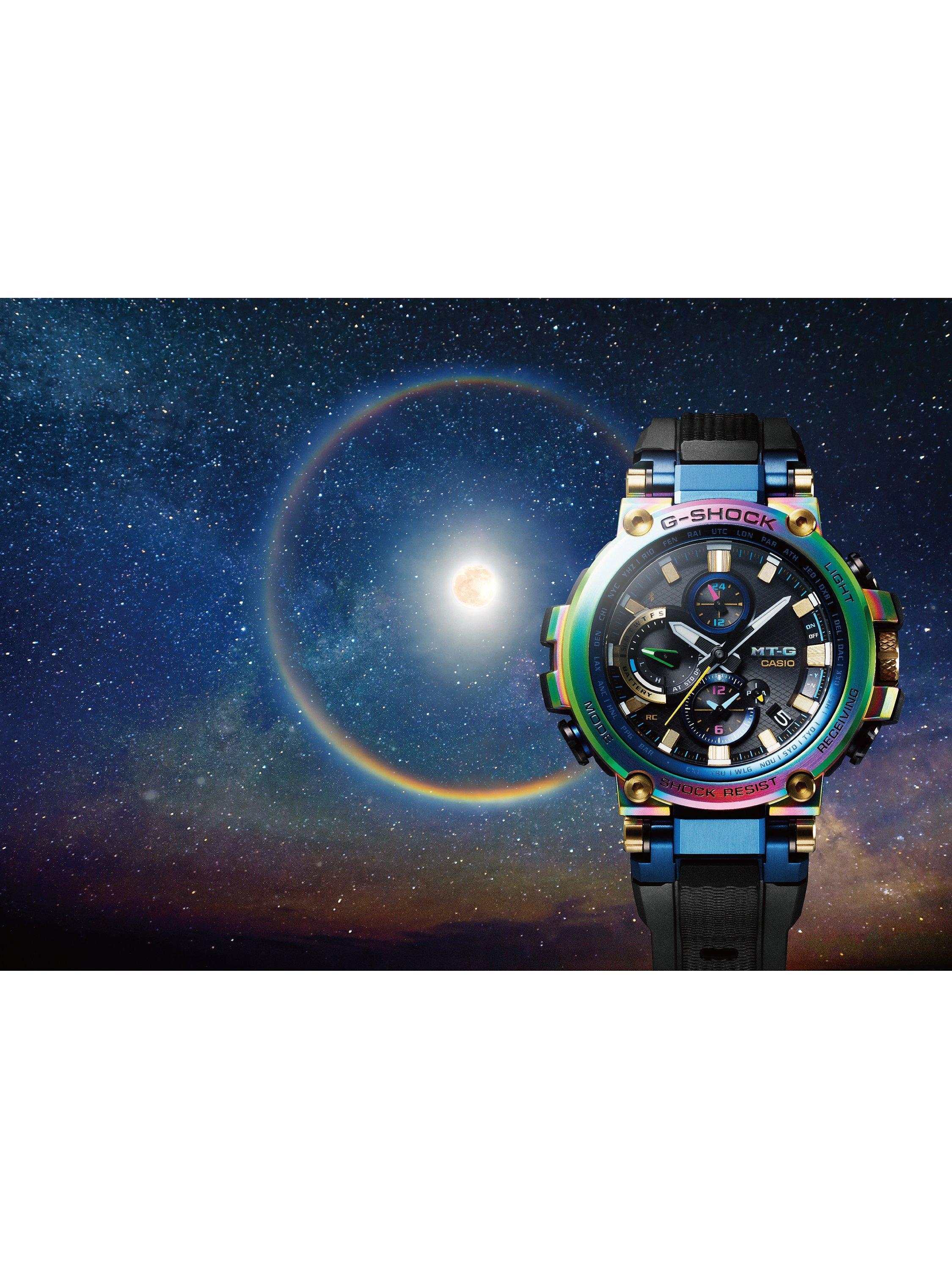 Casio MTG B1000D 1AER Men s G Shock Rainbow MTG Limited Edition Resin Strap Watch Black
