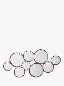 Gallery Direct Cerchio Circles Wall Mirror, 121 x 58.5cm, Copper, Copper