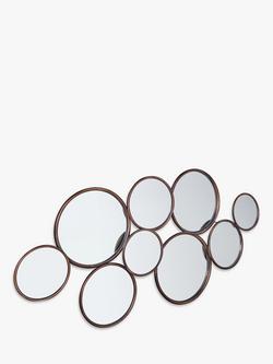 Gallery Direct Cerchio Circles Wall Mirror, 121 x 58.5cm, Copper - view 2, Copper