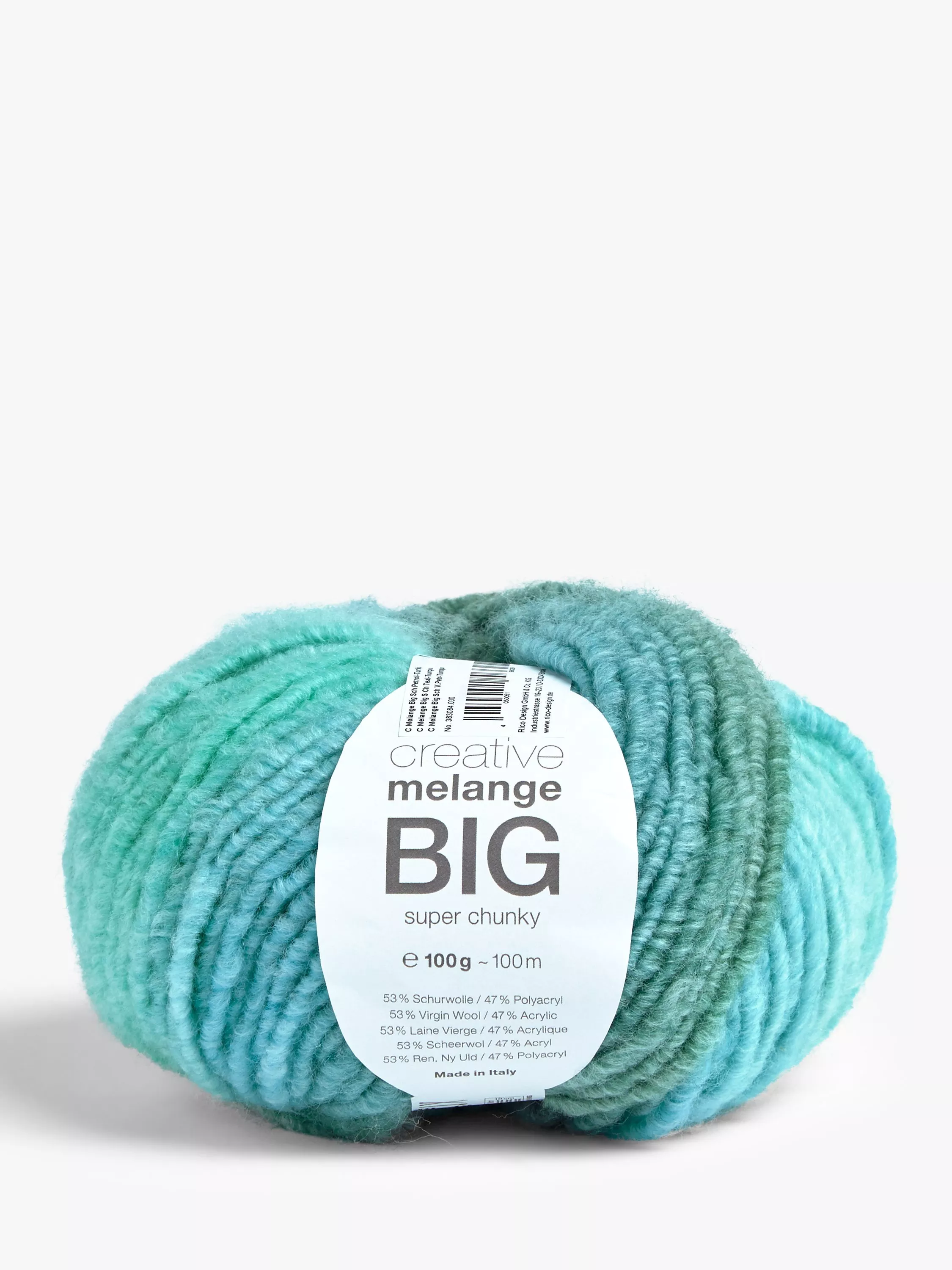 Rico Design Creative Melange Big Super Chunky Yarn 100g Teal