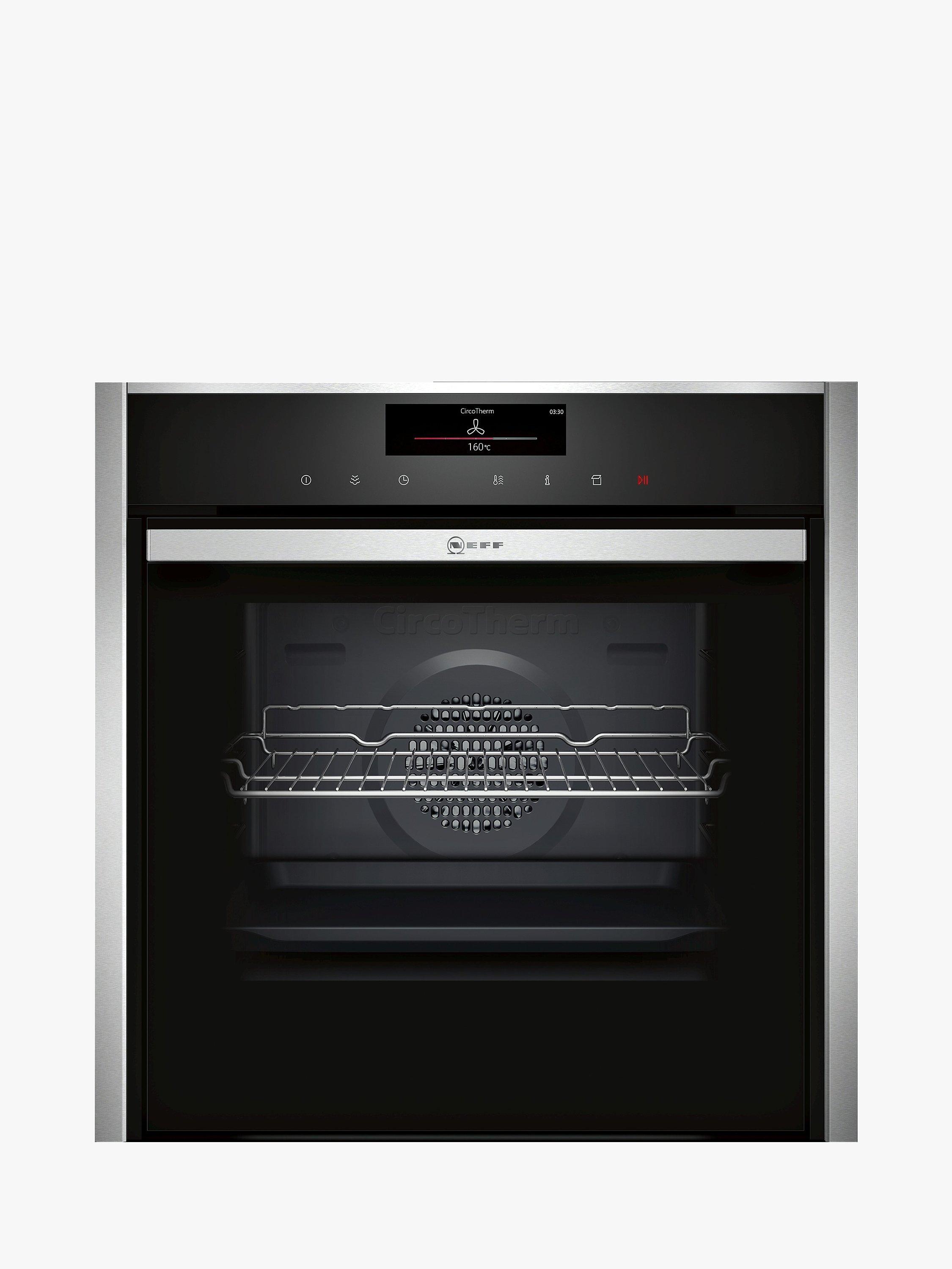Neff B58VT68H0B Slide and Hide VarioSteam Single Electric Oven, Black