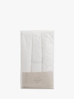 John Lewis Cotton Fitted Cot Sheet, Pack of 3, 60 x 120cm, White - view 2, White