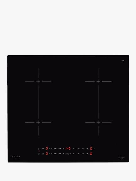 John Lewis 60cm JLBIIH618 Induction Hob, Black
