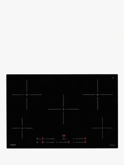John Lewis 80cm JLBIIH806 Induction Hob, Black, Black