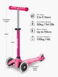 Micro Scooters Mini Deluxe LED Scooter, Pink
