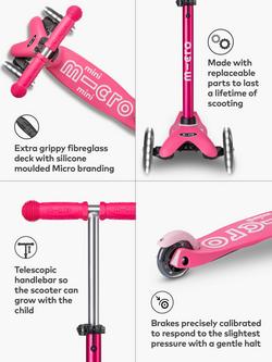 Micro Scooters Mini Deluxe LED Scooter - view 2, Pink