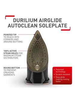 Tefal Ultimate Pure FV9845G0 Steam Iron, Black/Rose Gold - view 2, Black/Rose Gold