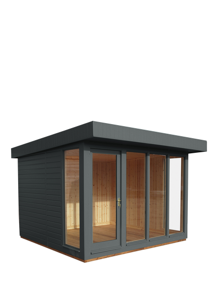 Crane Garden Buildings Scandinavian Redwood Garden Studio, 3 x 3m, Shale
