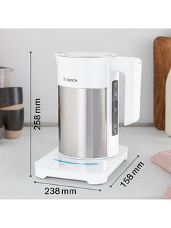 Bosch TWK7203GB Sky Variable Temperature Kettle, 1.7L - view 2, White/Silver
