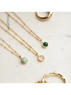 Daisy London Healing Stone Pendant Necklace - view 2, Gold/Amazonite