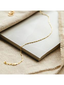 Daisy London Isla Tidal Twist Chain Necklace, Gold - view 2, Gold