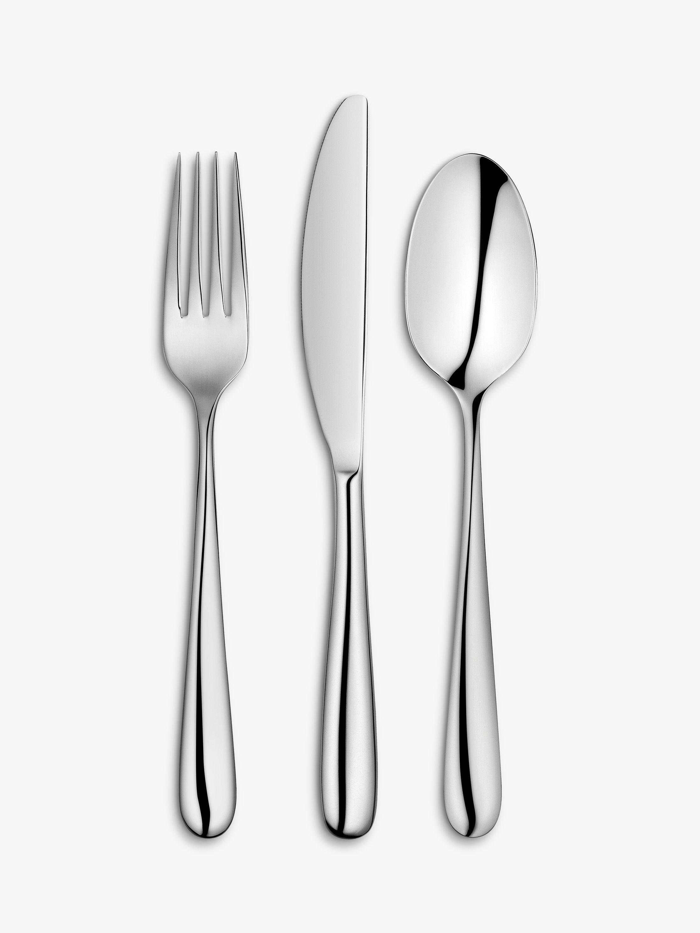 John Lewis Arc Cutlery Set, 18 Piece/6 Place Settings