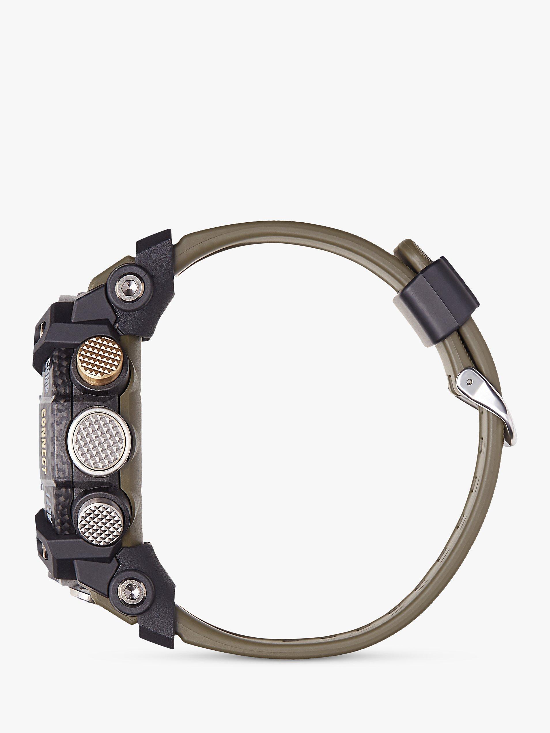 Product image 3 of 9, which shows G-Shock Men's Master of G Mudmaster Bluetooth Day Resin Strap Watch, Green/Black GG-B100-1A3ER