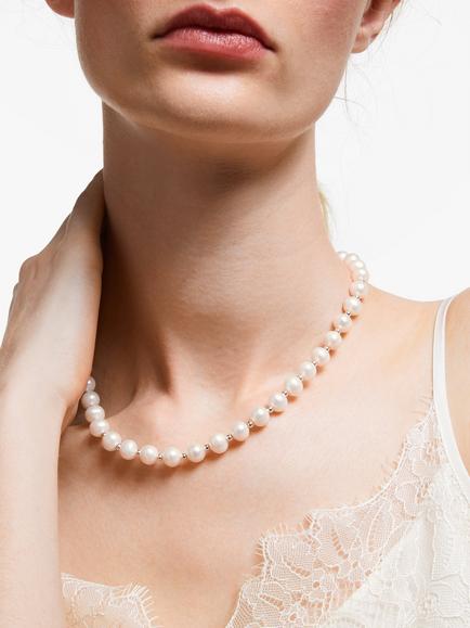 Lido Freshwater Pearl Necklace, White - view 2, White