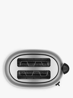 John Lewis JLT093 2-Slice Toaster - view 2, Brushed Metal Silver