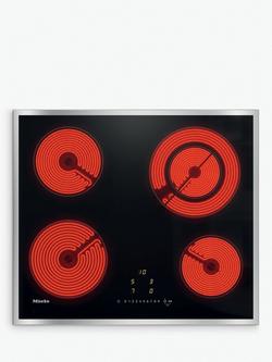 Miele KM6520FR Integrated Electric Hob, Black, Black