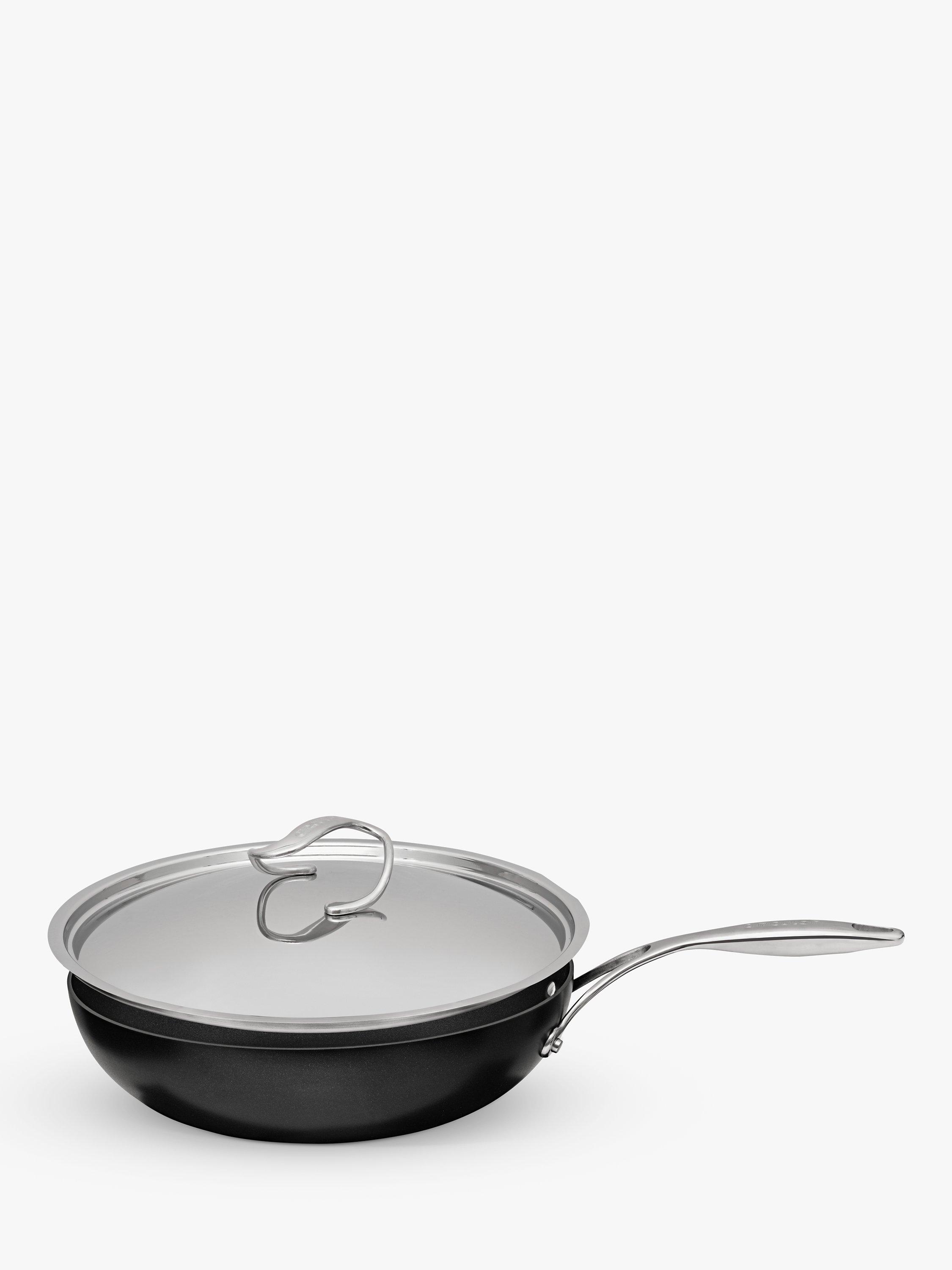 Circulon Style Hard-Anodised Aluminium Non-Stick Stir Fry Wok & Lid, 30cm, Black