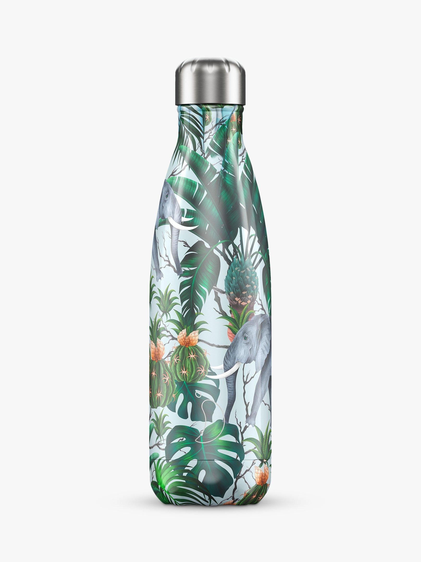 Chilly's Elephant Vacuum Insulated Leak-Proof Drinks Bottle, 500ml, Green/Multi