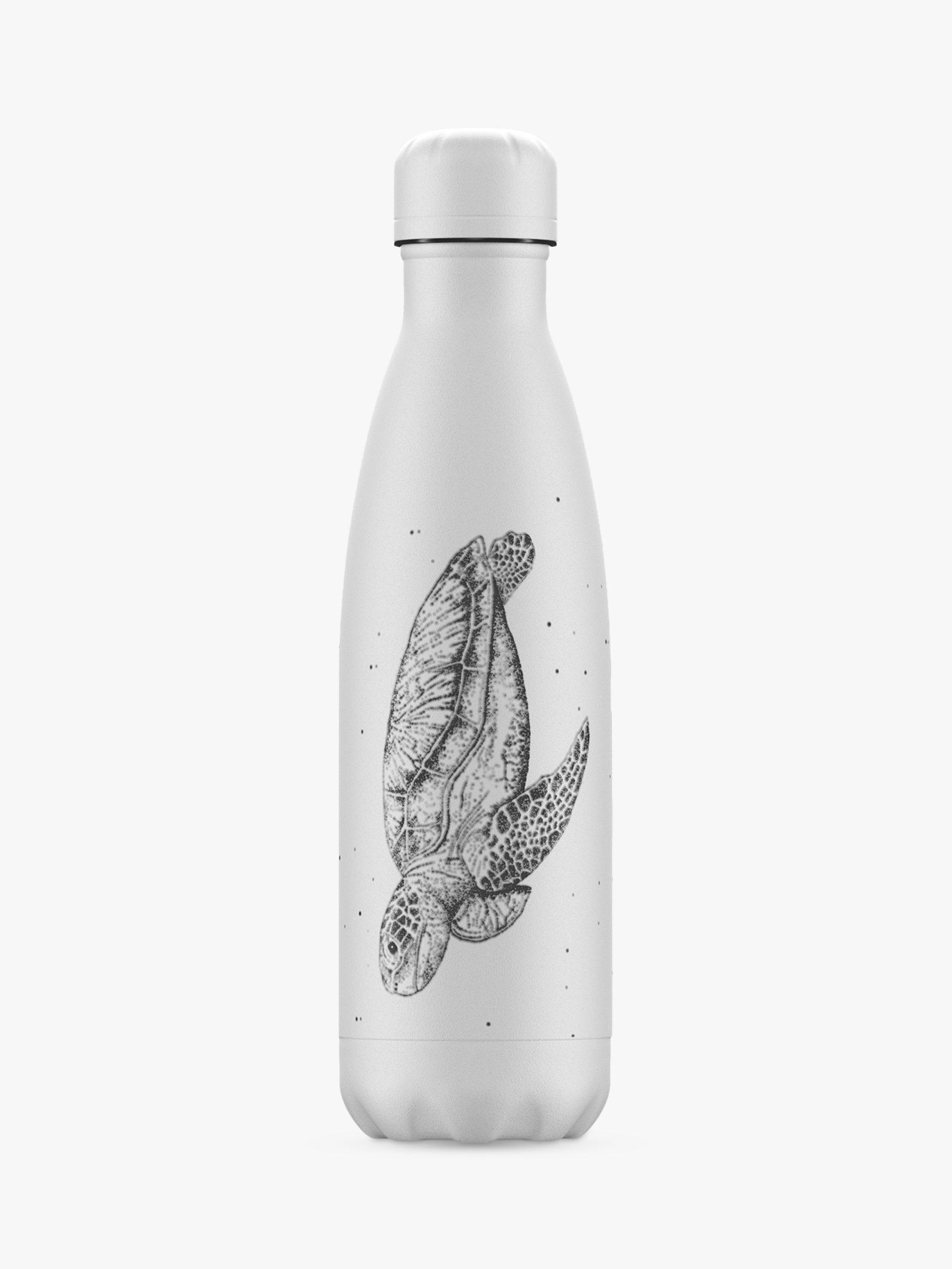 Chilly's Turtle Vacuum Insulated Leak-Proof Drinks Bottle, 500ml, White