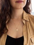 IBB 9ct Gold St Christopher Round Pendant Necklace, Gold