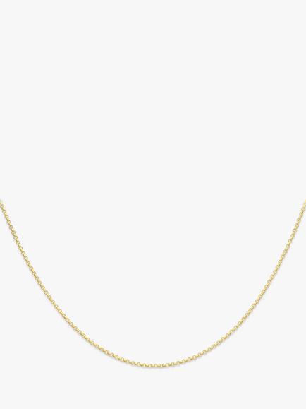 IBB 18ct Gold Belcher Chain Necklace, Gold, Gold