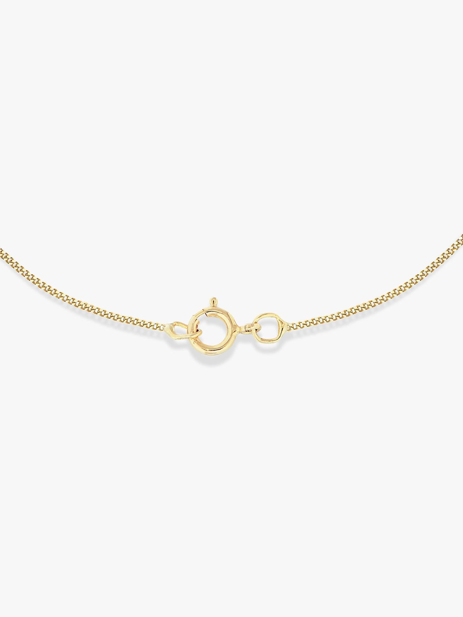 Product image 4 of 4, which shows IBB 9ct Gold Compass and Cut Out Star Pendant Necklace, Gold
