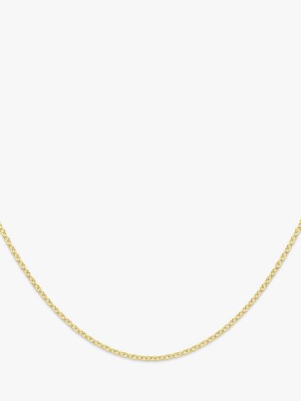 IBB 18ct Gold Trace Chain Necklace, Gold, Gold