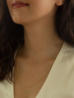 IBB 18ct Gold Trace Chain Necklace, Gold - view 2, Gold