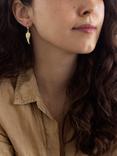 IBB 9ct Gold Angel Wing Drop Earrings, Gold