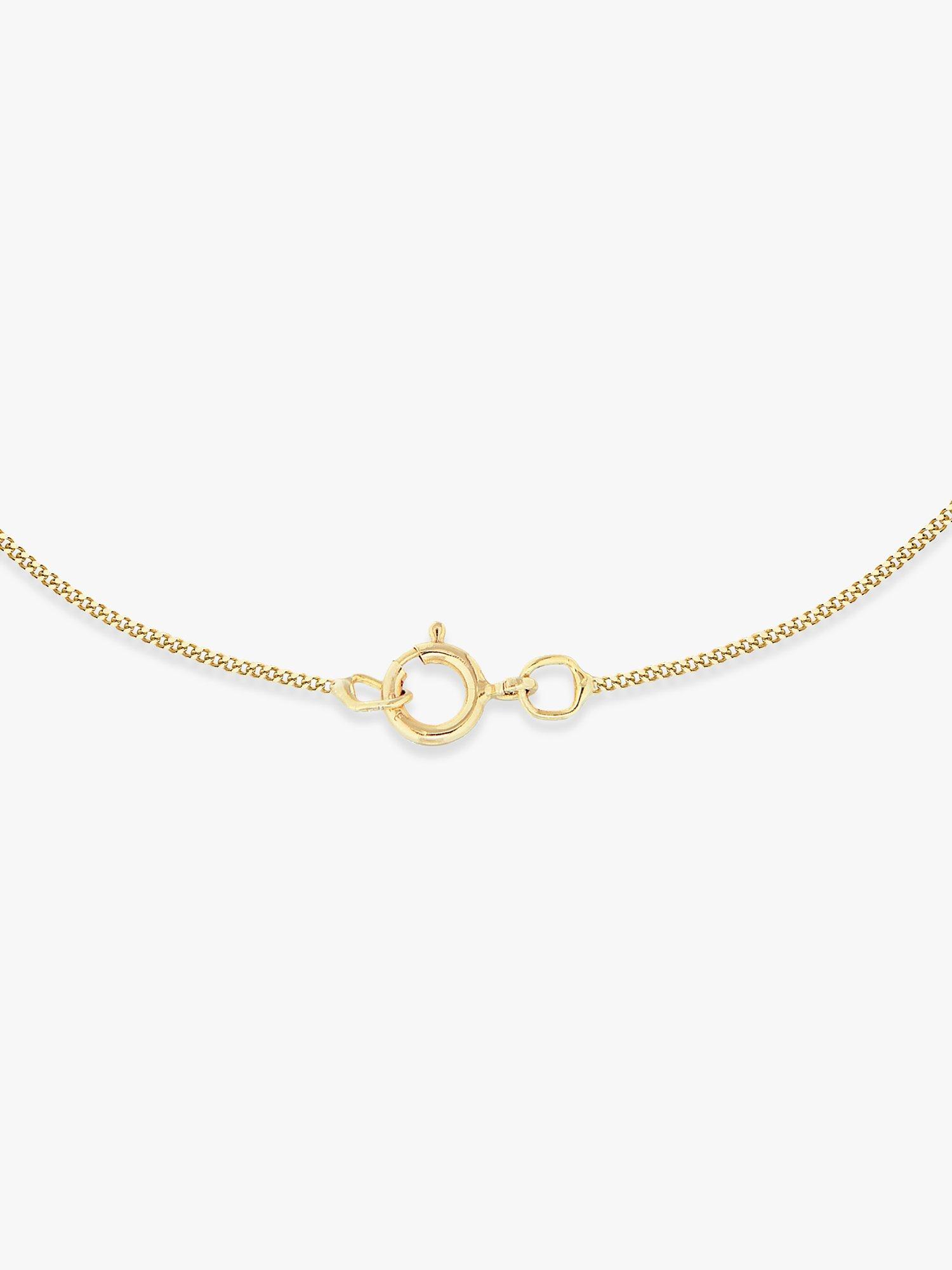 Product image 4 of 4, which shows IBB 9ct Gold Marquise Cubic Zirconia Ring Pendant Necklace, Gold