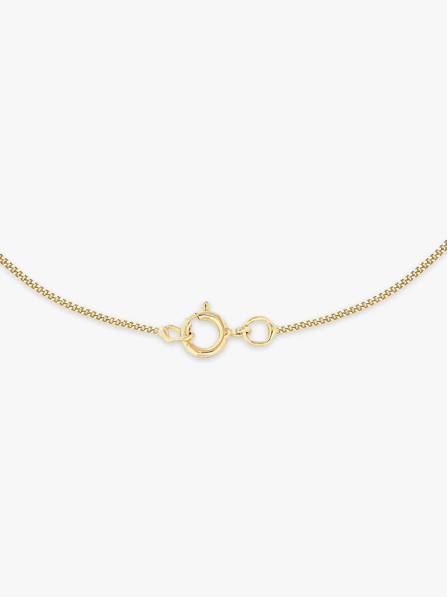 Product image 4 of 4, which shows IBB 9ct Gold Angel Wing Pendant Necklace, Gold
