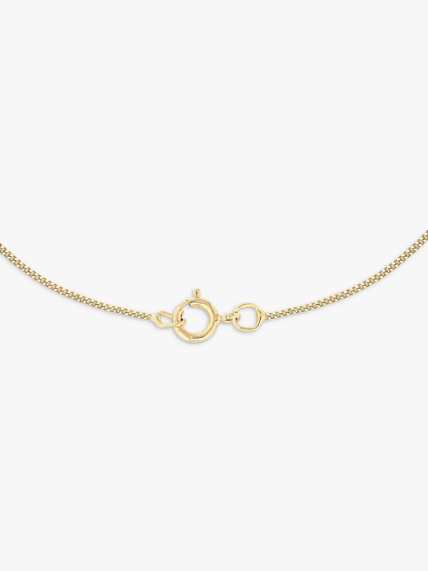 IBB 9ct Gold Brushed Heart Locket Pendant Necklace, Gold