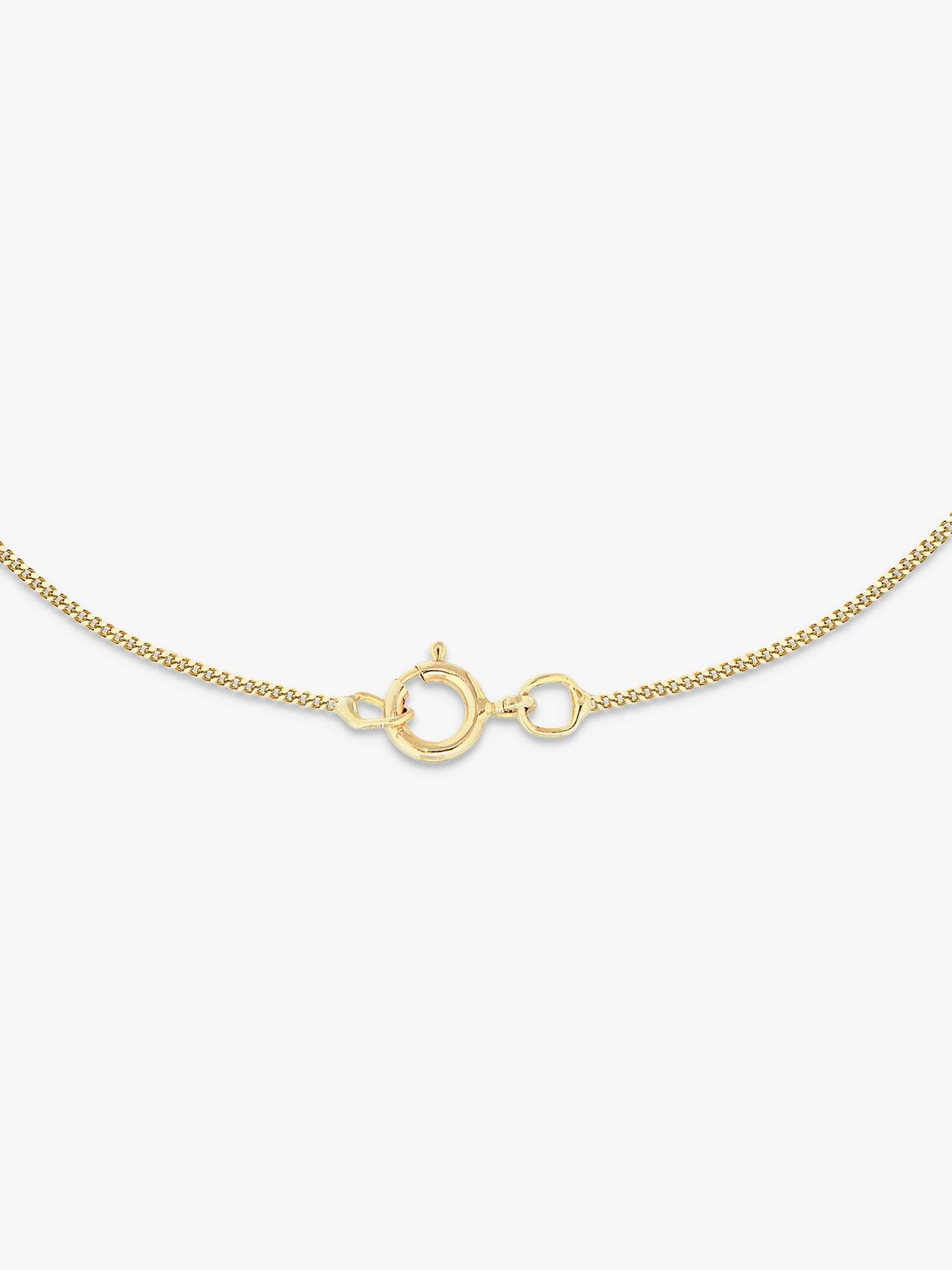 Product image 4 of 4, which shows IBB 9ct Gold Cubic Zirconia Circle Pendant Necklace, Gold