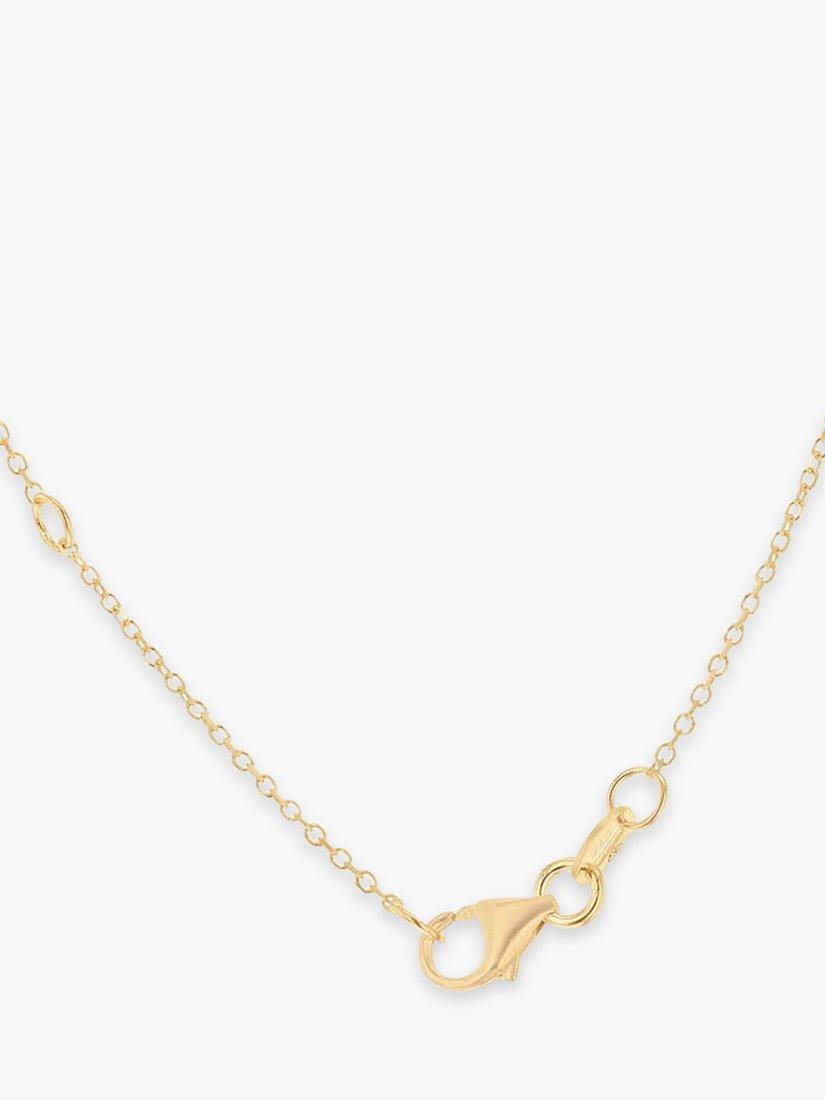 Product image 4 of 4, which shows IBB 9ct Yellow and White Gold Moon and Textured Star Pendant Necklace